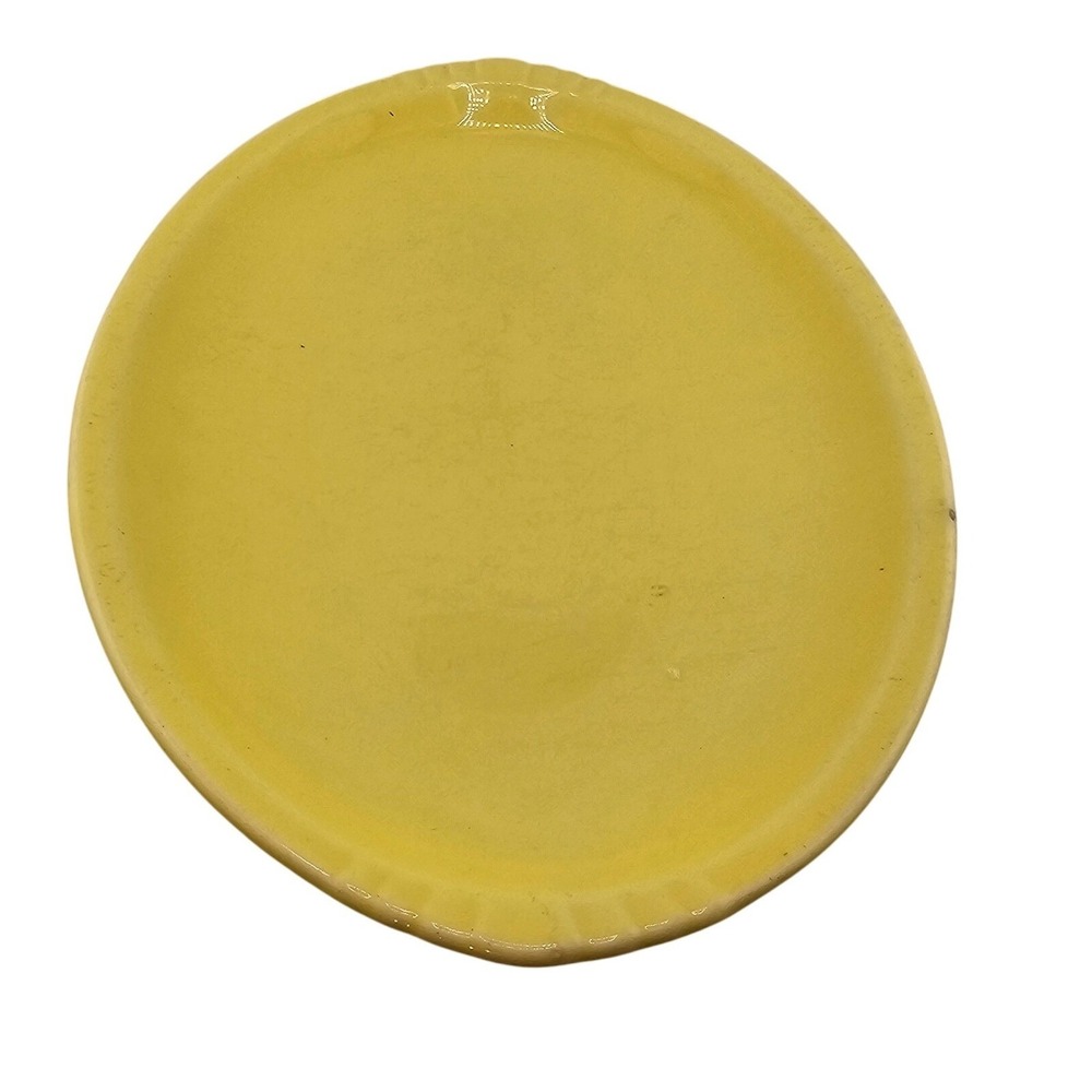 Caliente California Lemon Yellow Ceramic Oval Plate Dish‎ Vintage  Made in USA